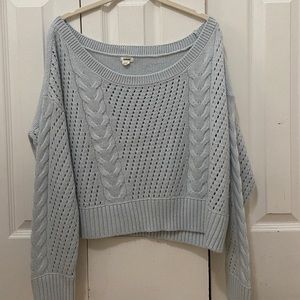 Blue off shoulder sweater